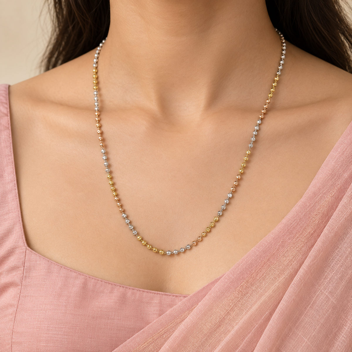 Eesha Harmony Bead  Silver Chain