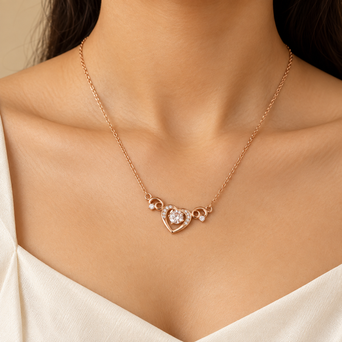 Ishani Eternal Heart Silver Chain
