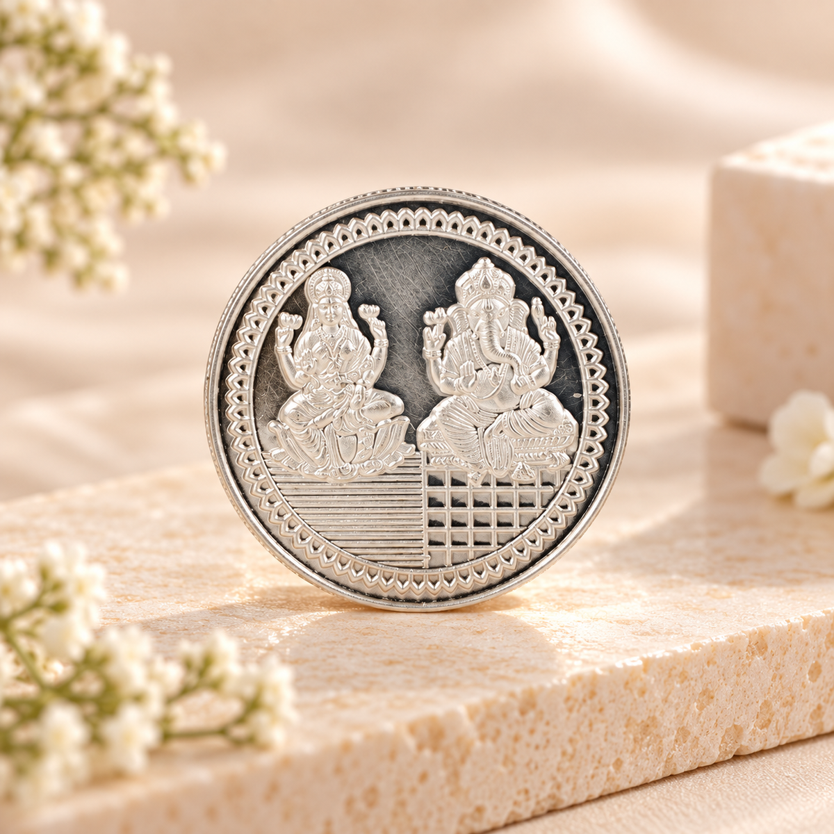 Divya Lakshmi Ganesh 20Gm Silver Coin