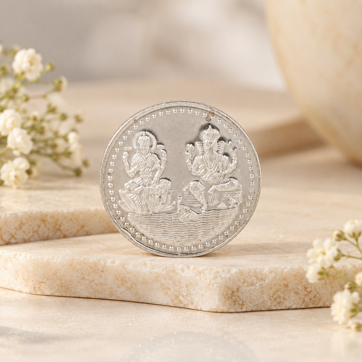 Samriddhi Lakshmi Ganesha 10Gm Silver Coin