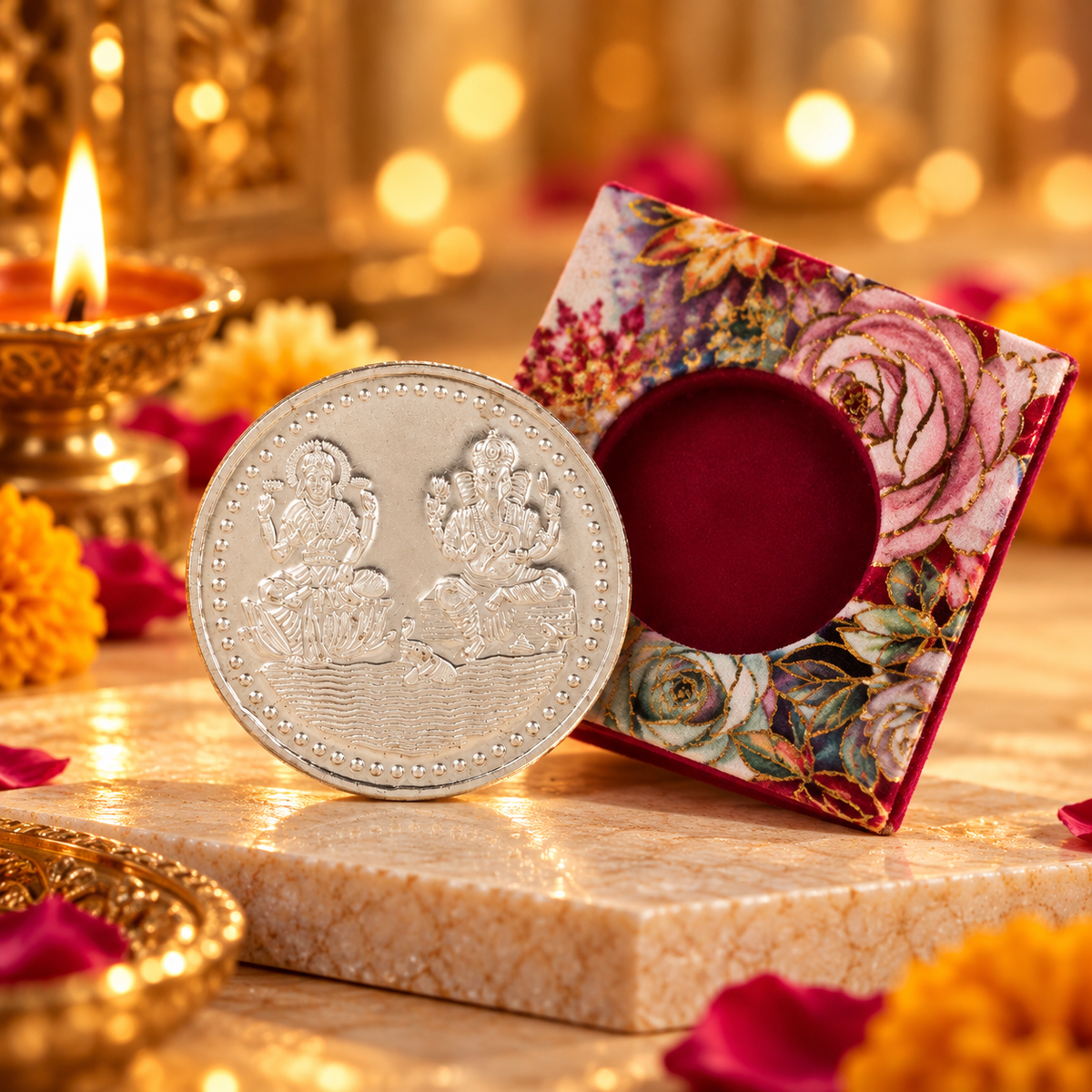 Samriddhi Lakshmi Ganesha 10Gm Silver Coin
