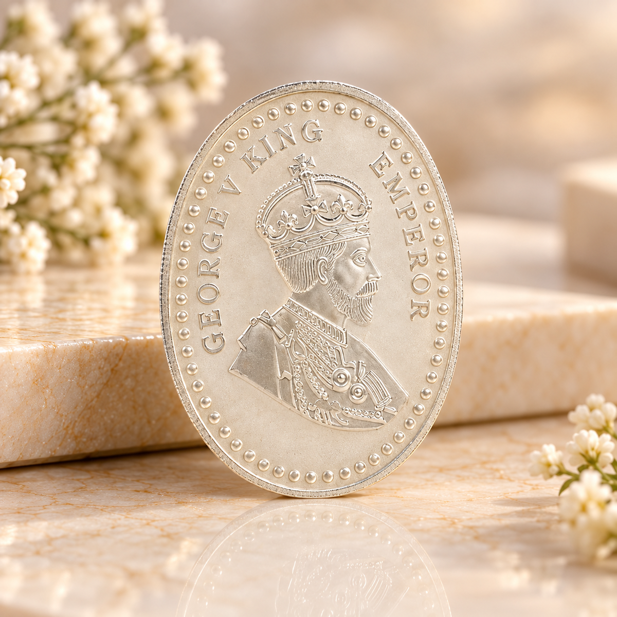George V Crown 50Gm Silver Coin