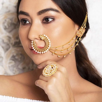 nature2kart Gold-plated Plated Acrylic Nose Ring Set Price in India - Buy  nature2kart Gold-plated Plated Acrylic Nose Ring Set Online at Best Prices  in India | Flipkart.com