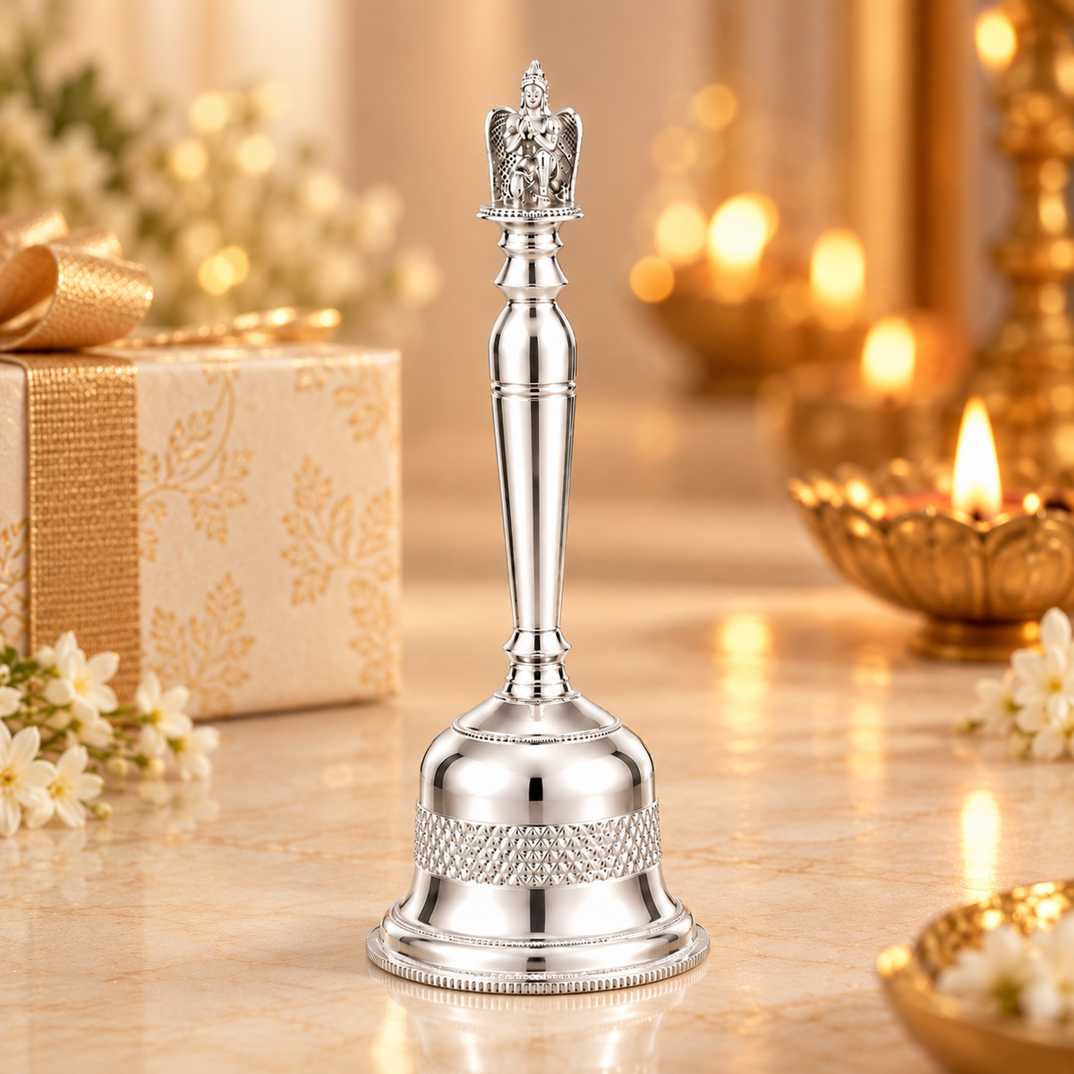 Divine Lakshmi Silver Bell