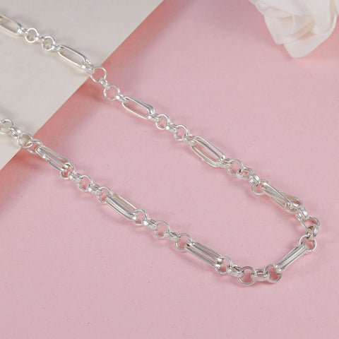 Laksh Bold Link Silver Chain For Him