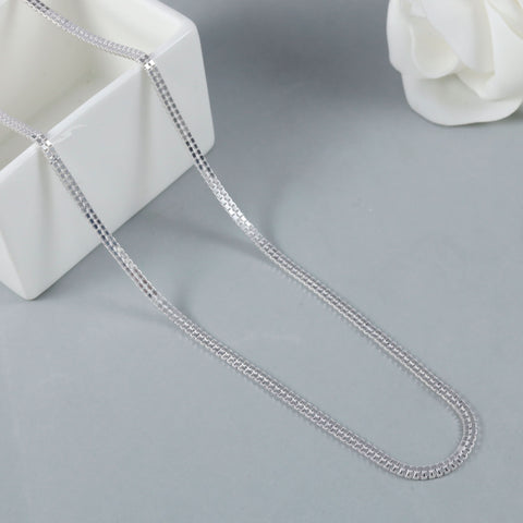 Raghav Glossy Box Silver Chain For Him