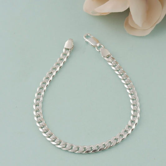 Varnish Fancy Silver Bracelet For Him