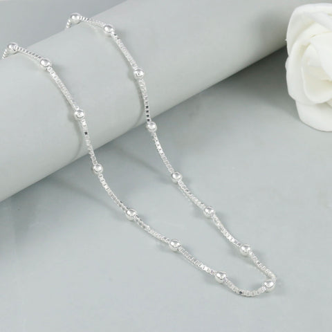 Mehar Modern Bead Link Silver Chain