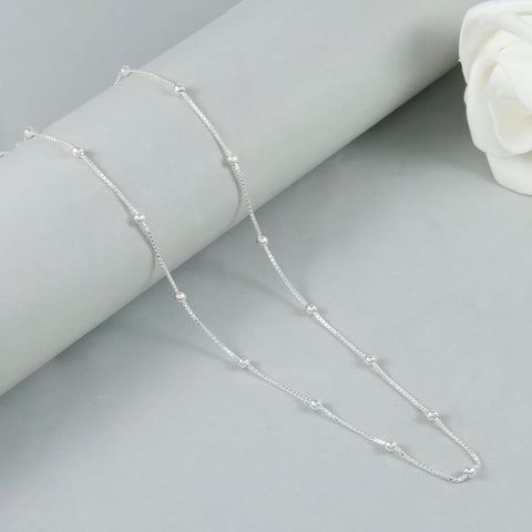 Ishani Delicate Ball Silver Chain