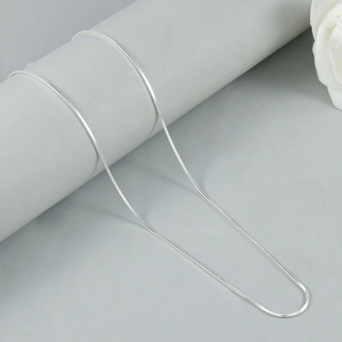 Vihaan Glossy Stream Silver Chain For Him