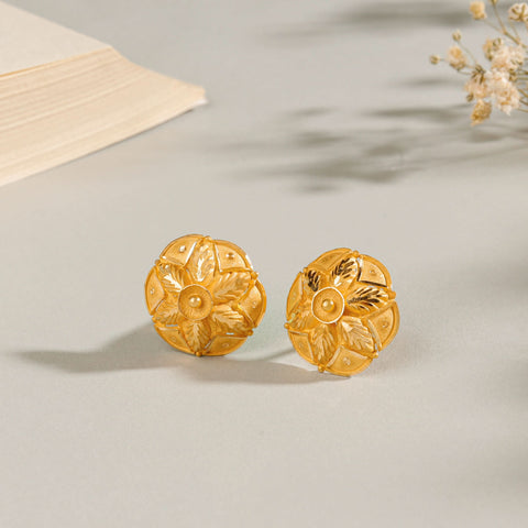 Ishika Leafy Gold Earrings