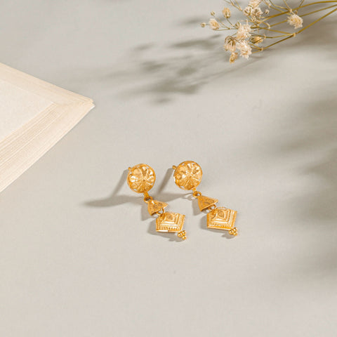 Nidhi Modern Gold Earrings