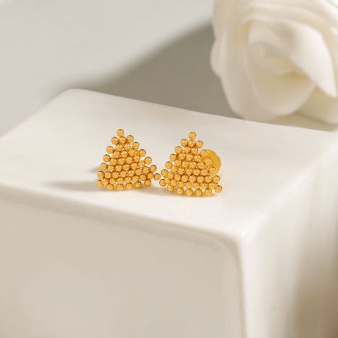 Amaira Triangle Shaped Gold Earrings
