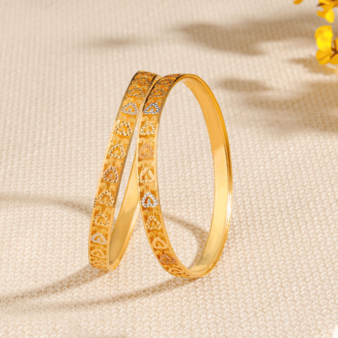 Naivya Lightweight Designer Gold Bangles