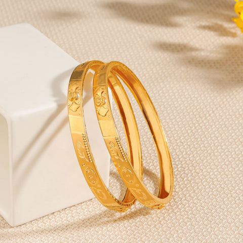 Elvika Delicate Crafted Gold Bangles