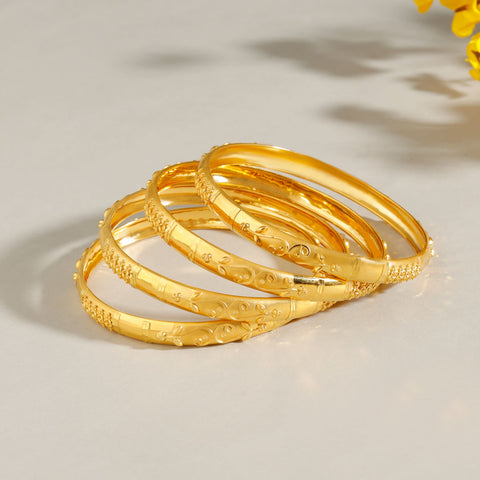 Suhani Soft Floral Gold Bangles