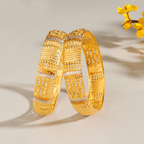 Vihana Dual Shine Gold Bangles
