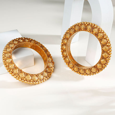 Mehar Ethnic Glow Gold Bangles