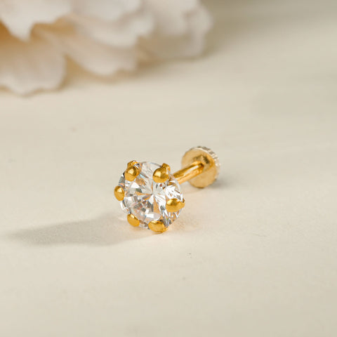 Venika Shining Petal Gold Nose Pin