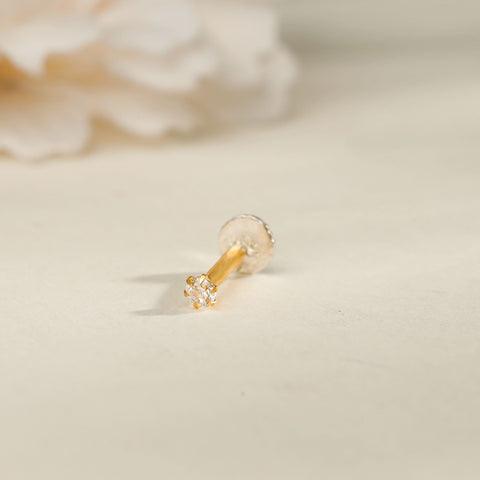 Classic Mini Stone Gold Nose Pin