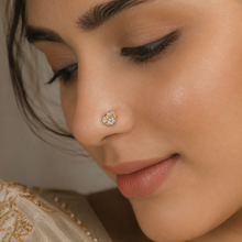 Riddhi Shiny Love Petals Gold Nose Pin