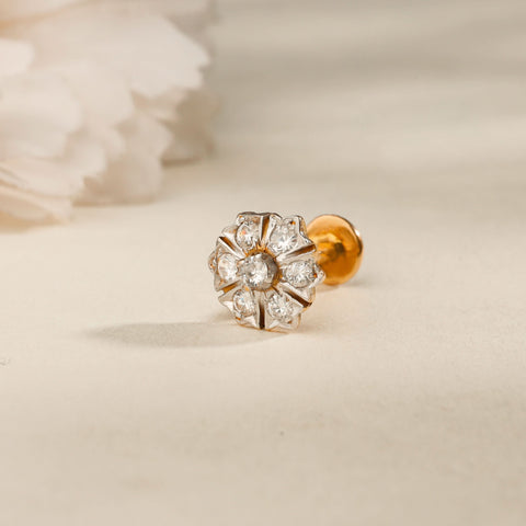 Vaishnavi Beautiful Floral Gold Nose Pin