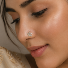 Shakti Five Petal Floral Gold Nose Pin