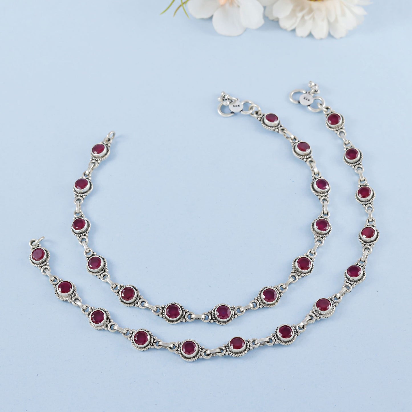 Neha Silver Anklets