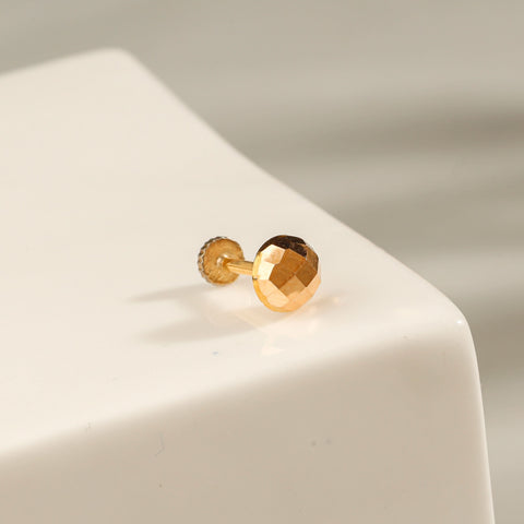 Kashvi Faceted Charm Gold Nose Pin