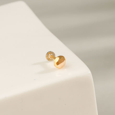 Jiya Minimal Gold Shine Gold Nose Pin