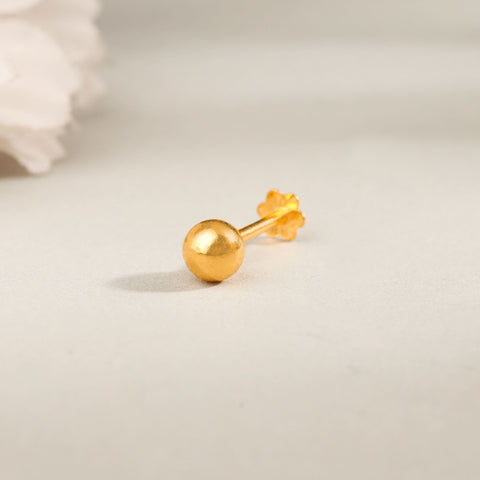 Asha Shiny & Round Gold Nose Pin