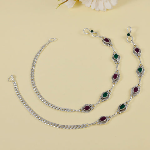 Maryam Silver Anklets
