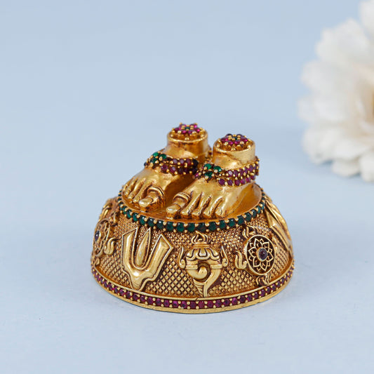 Tirupati Balaji Charan Paduka Silver Box