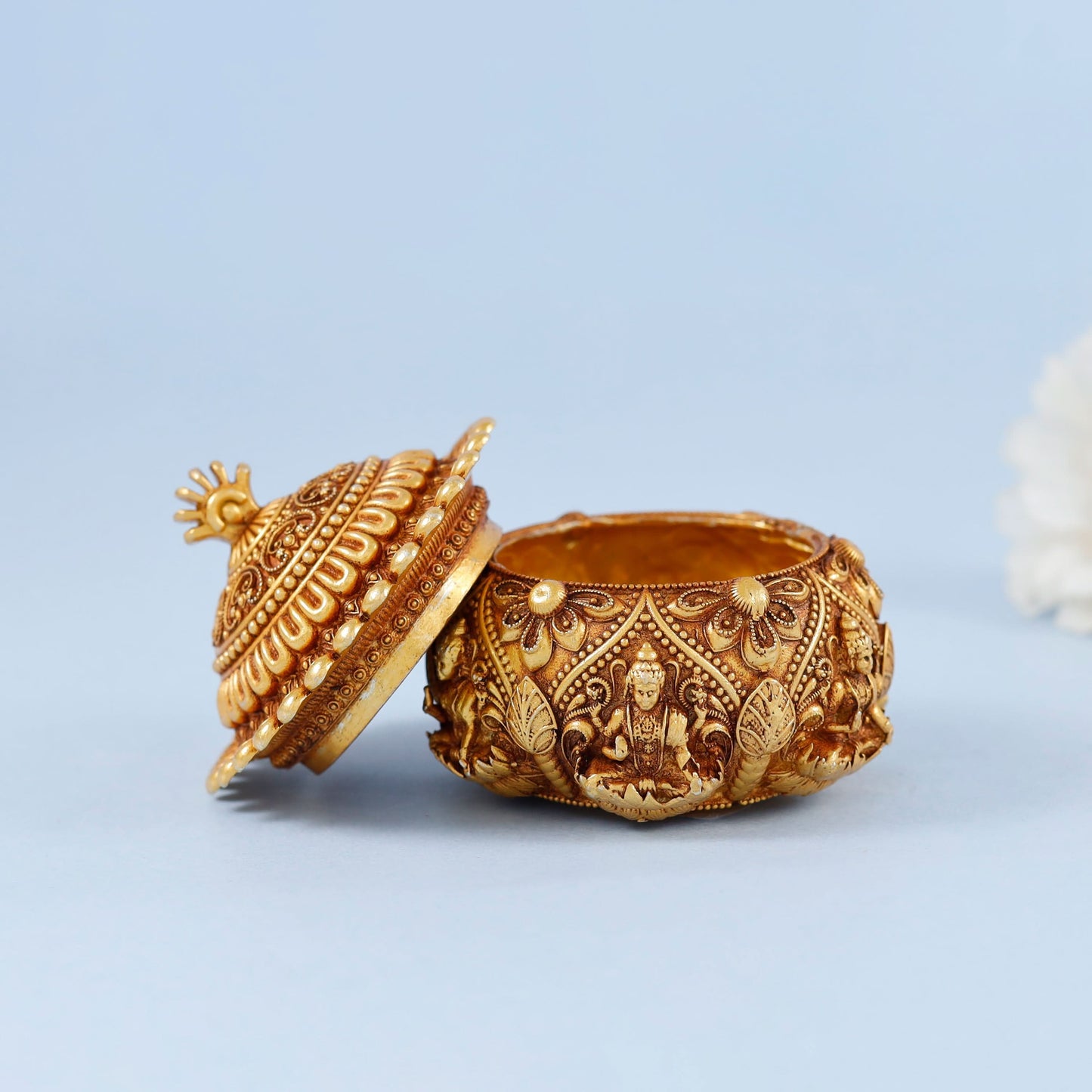 Elegant  Maa Lakshmi Silver Box