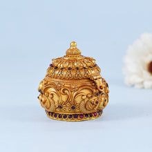 Antique Brass Silver Sindoor Box