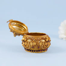 Antique Brass Silver Sindoor Box