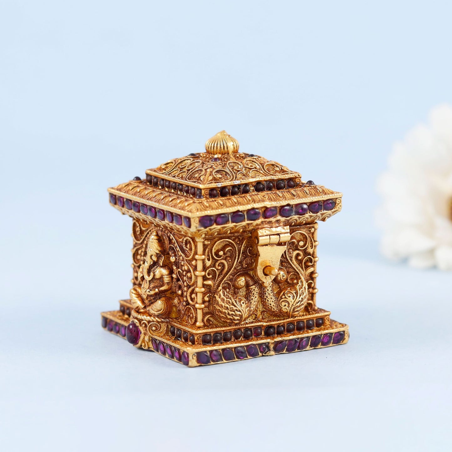 Beautiful Ganesha  Silver Box
