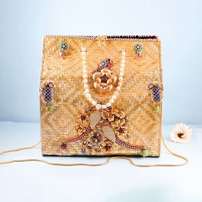 Traditional  Golden Plated Silver Purse
