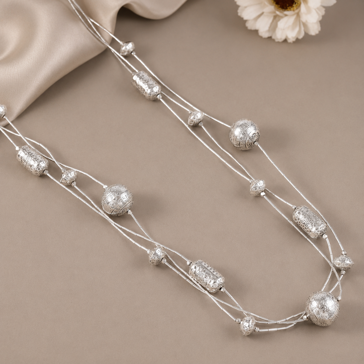 Chhavi Elegant Silver Necklace