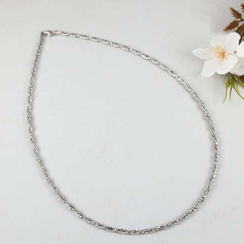Arnika Elegant Twisted Silver Chain  Everyday Wear