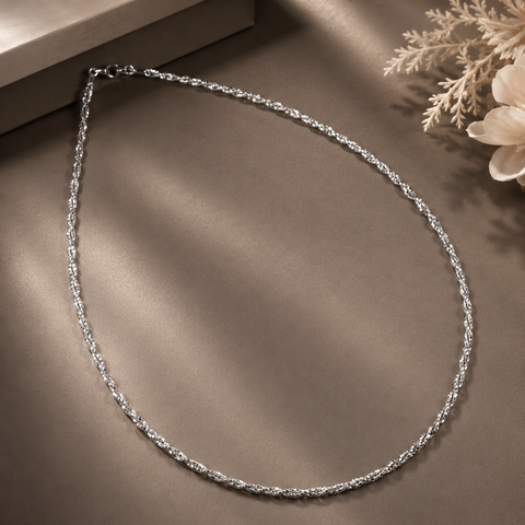 Arnika Elegant Twisted Silver Chain  Everyday Wear