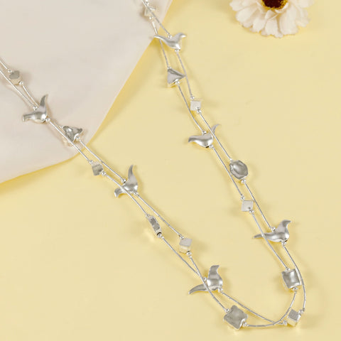 Kaya Silver Necklace With Flying Birds Motifs