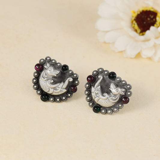 Aarna Gleaming Silver Earrings