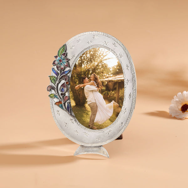 Heirloom Floral Silver  Photo Frame