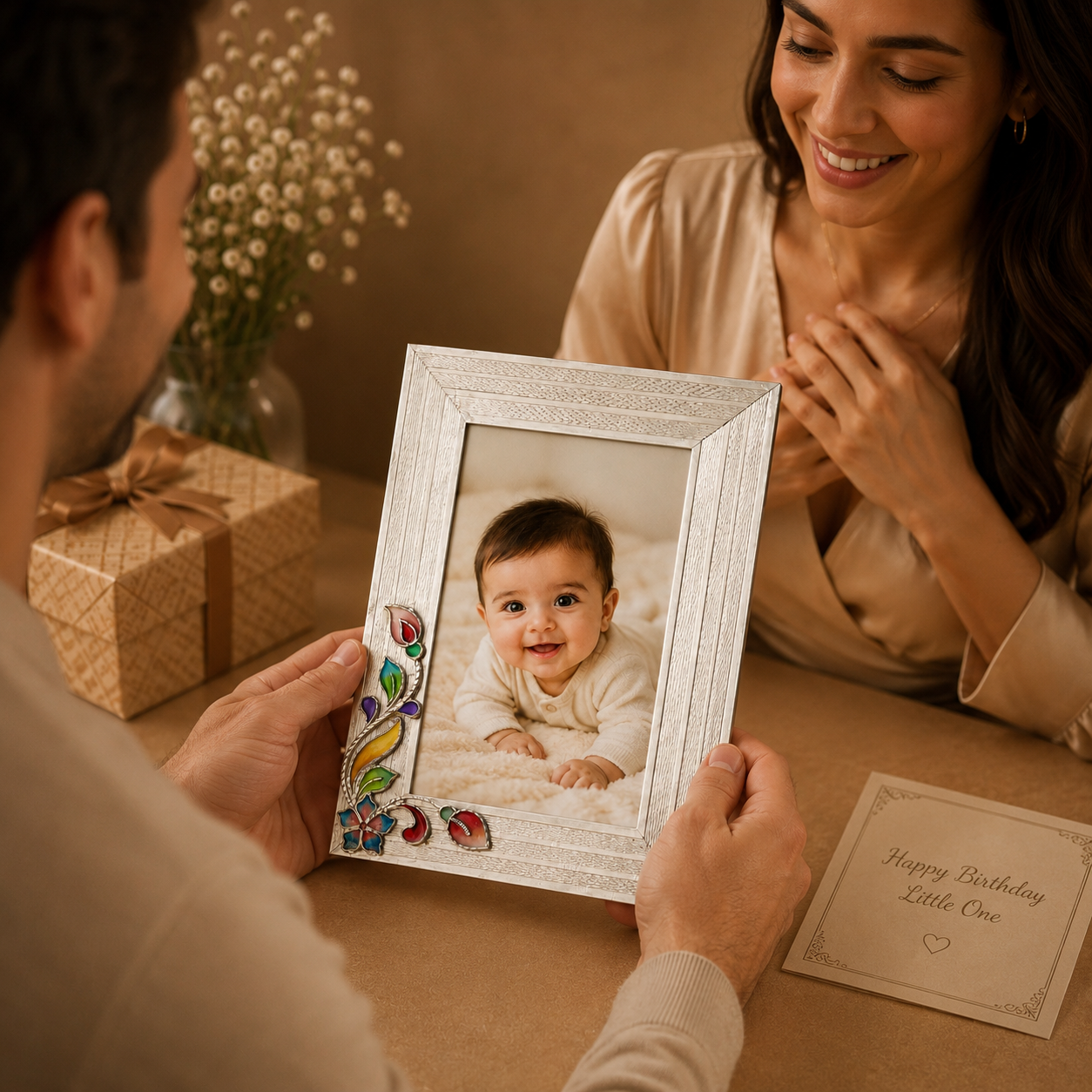 Garden Charm Silver Photo Frame