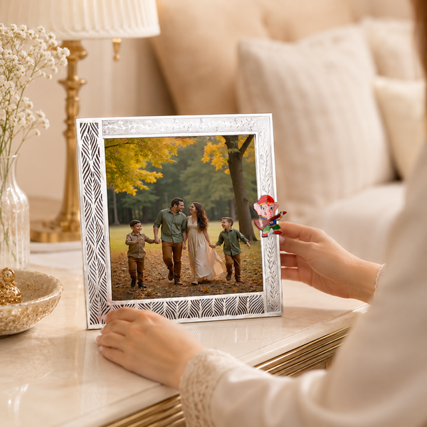 Ganesh Blessings Family Silver Photo Frame