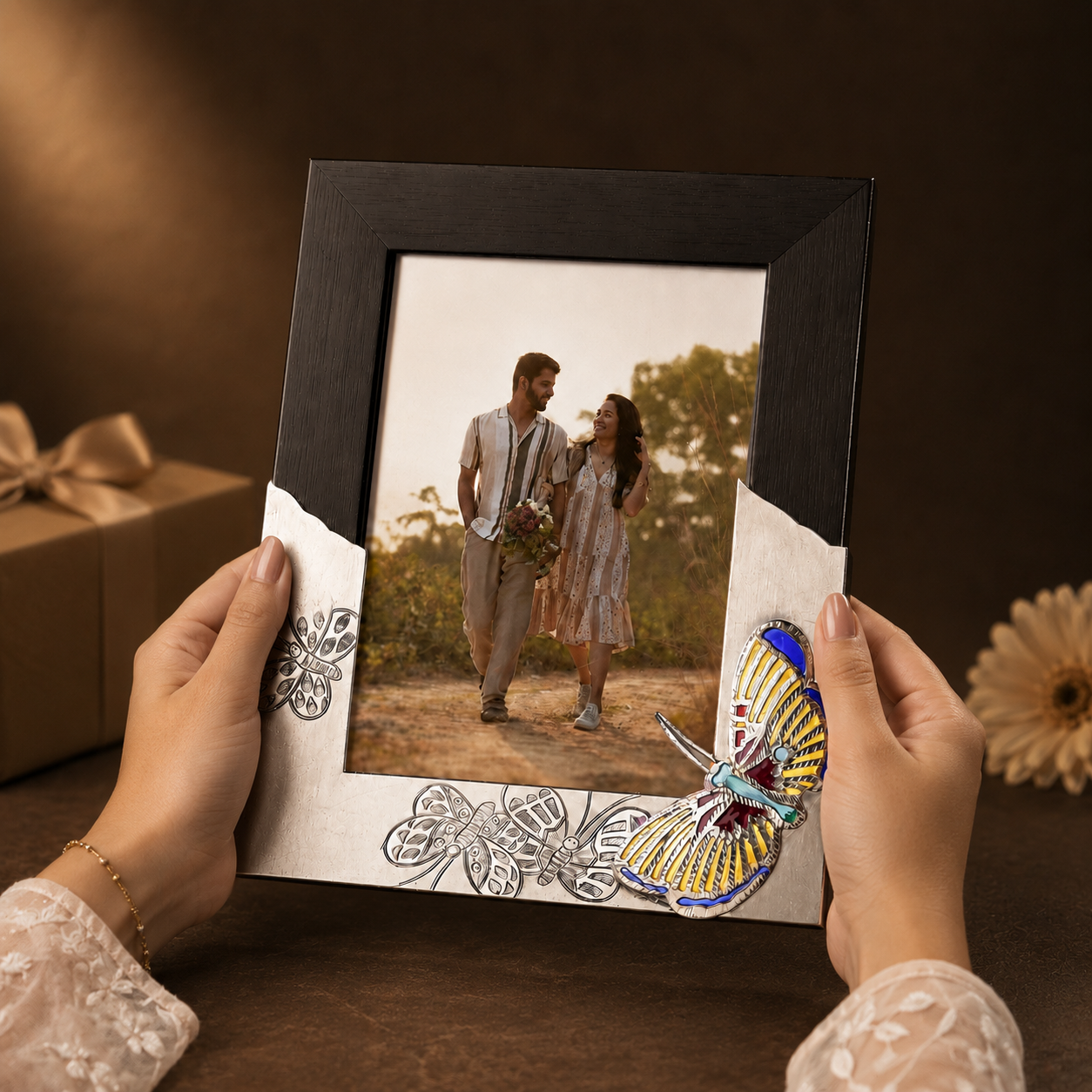 Butterfly Bliss Silver Photo Frame