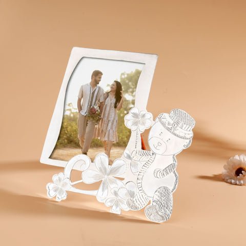 Sweet Teddy Memories Silver Photo Frame