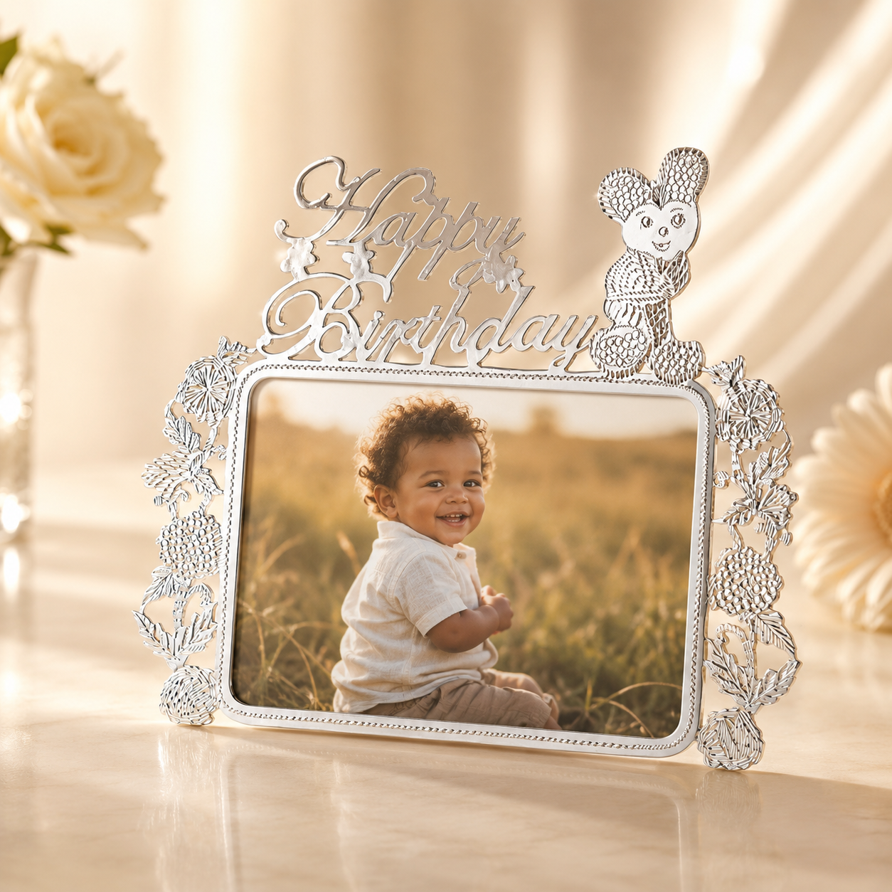 Happy Birthday Little Joys Silver Photo Frame