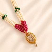 Kritika Oval Shaped Shimmering Gold  Necklace Set